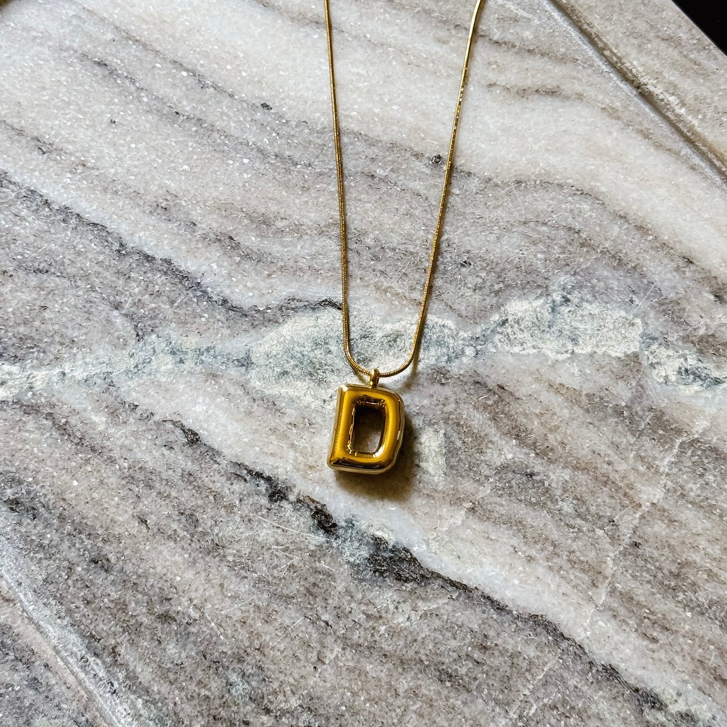 Bubble Initial Necklace