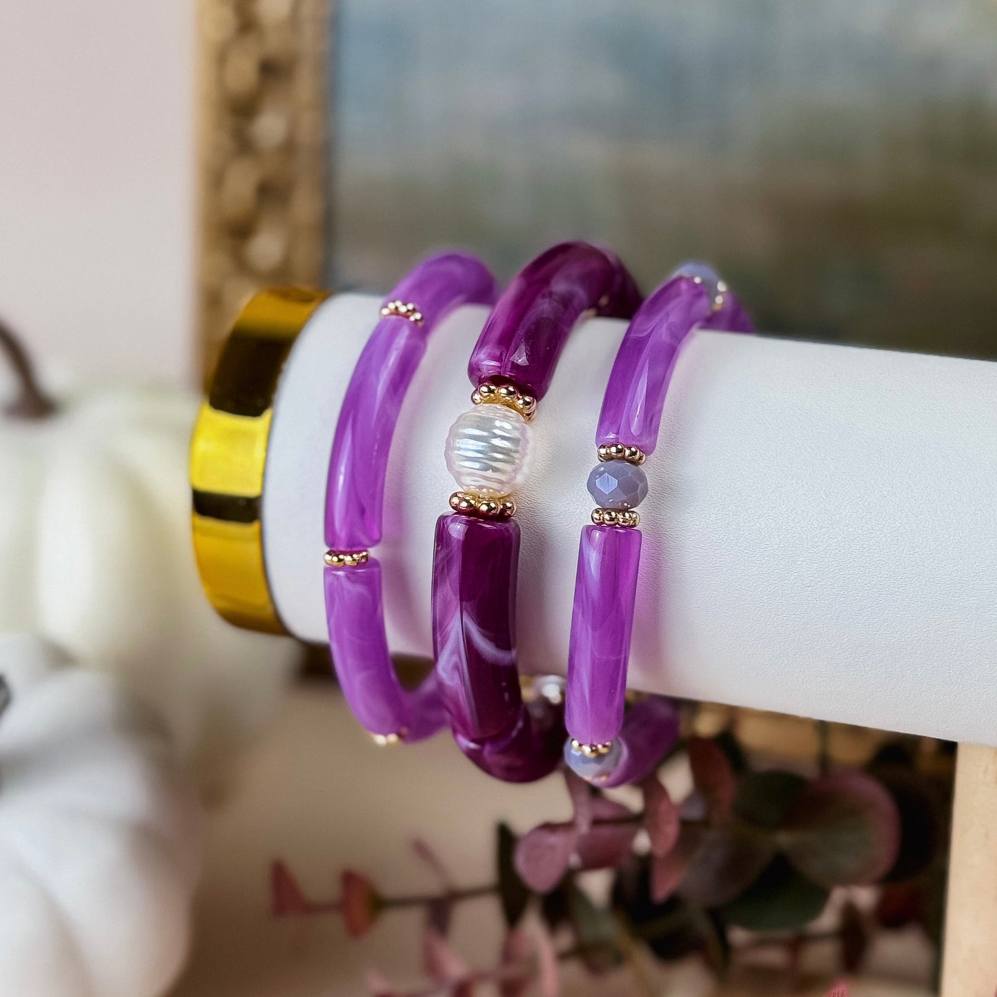 Beaded Tube Stretch Bracelet