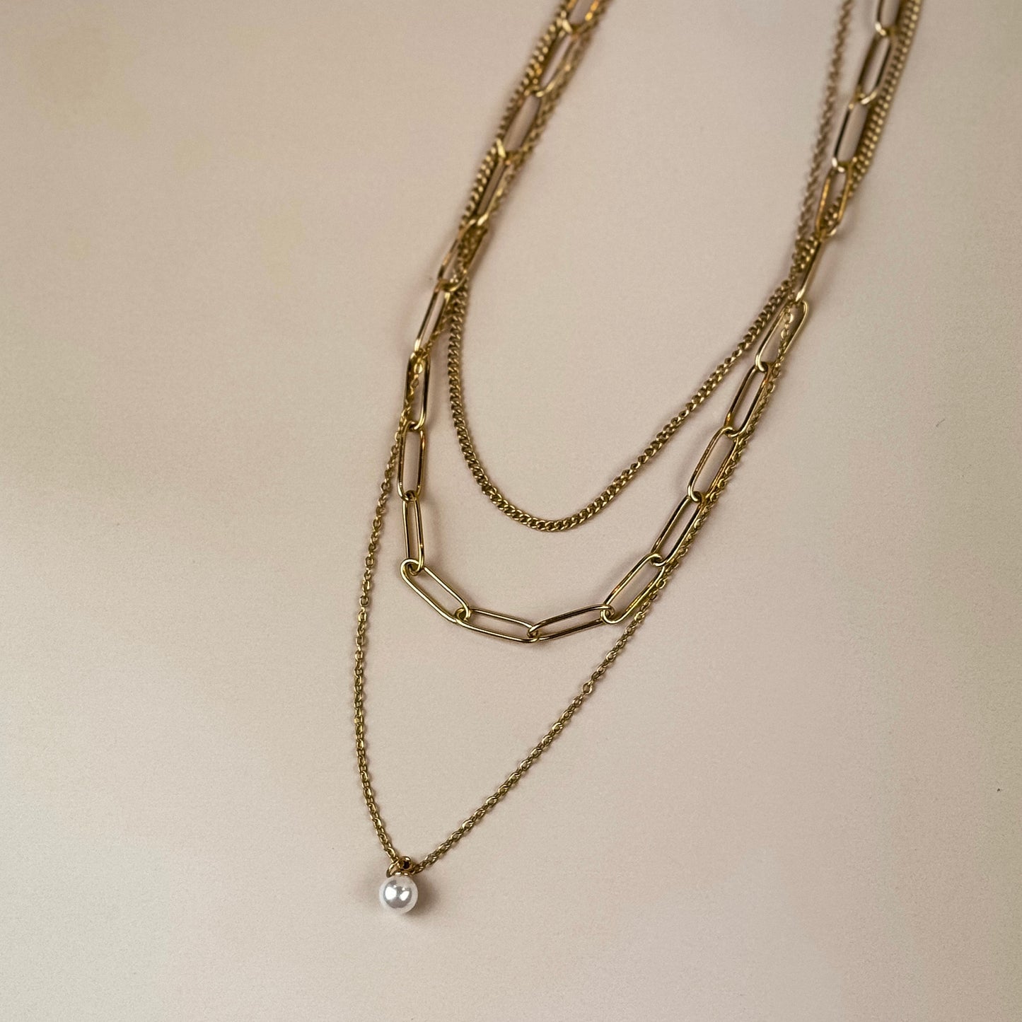 Alina Pearl Layered Necklace