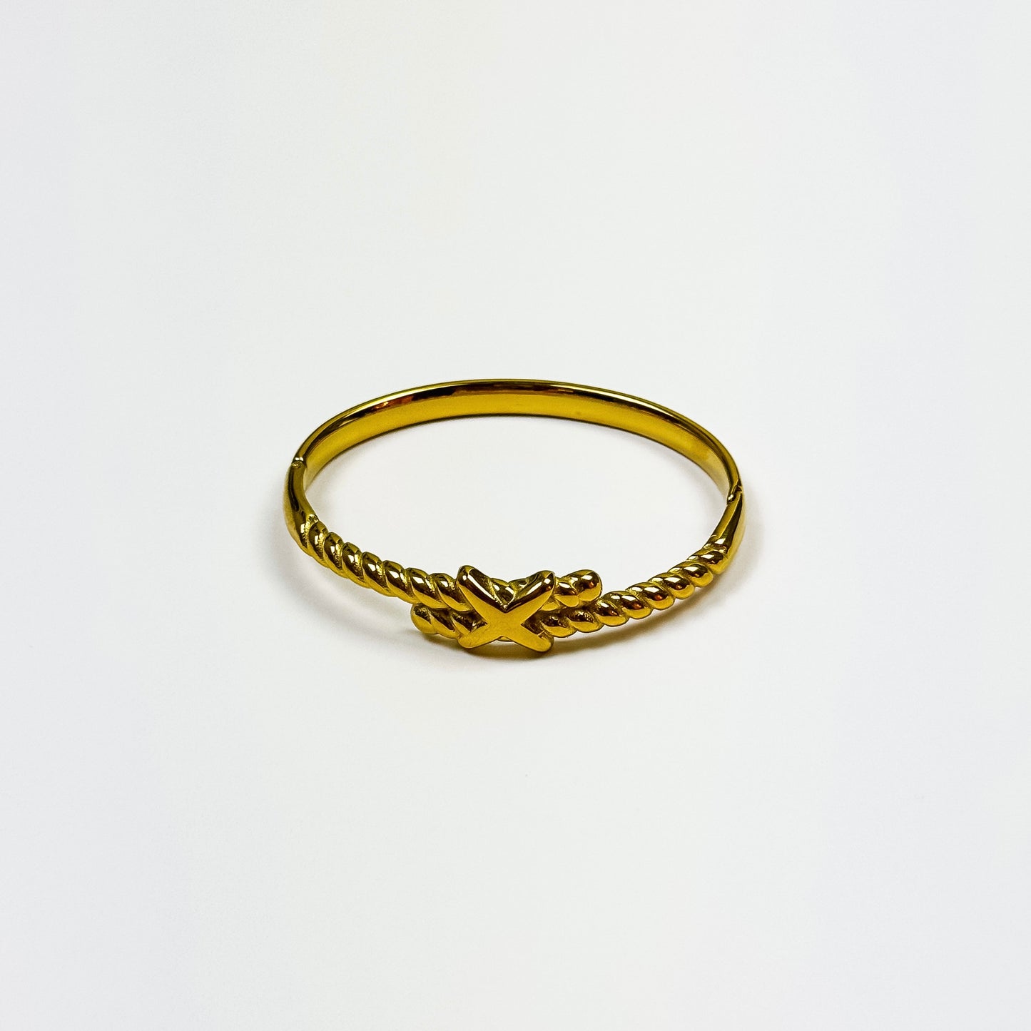 Crossed Hinge Bangle