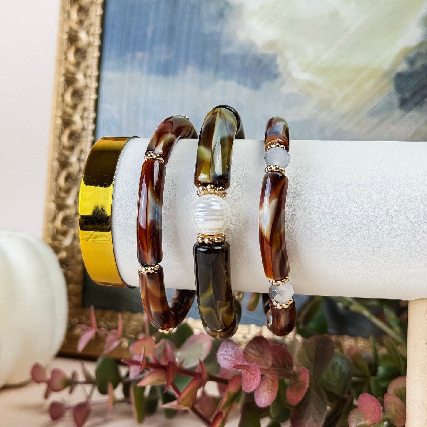 Beaded Tube Stretch Bracelet