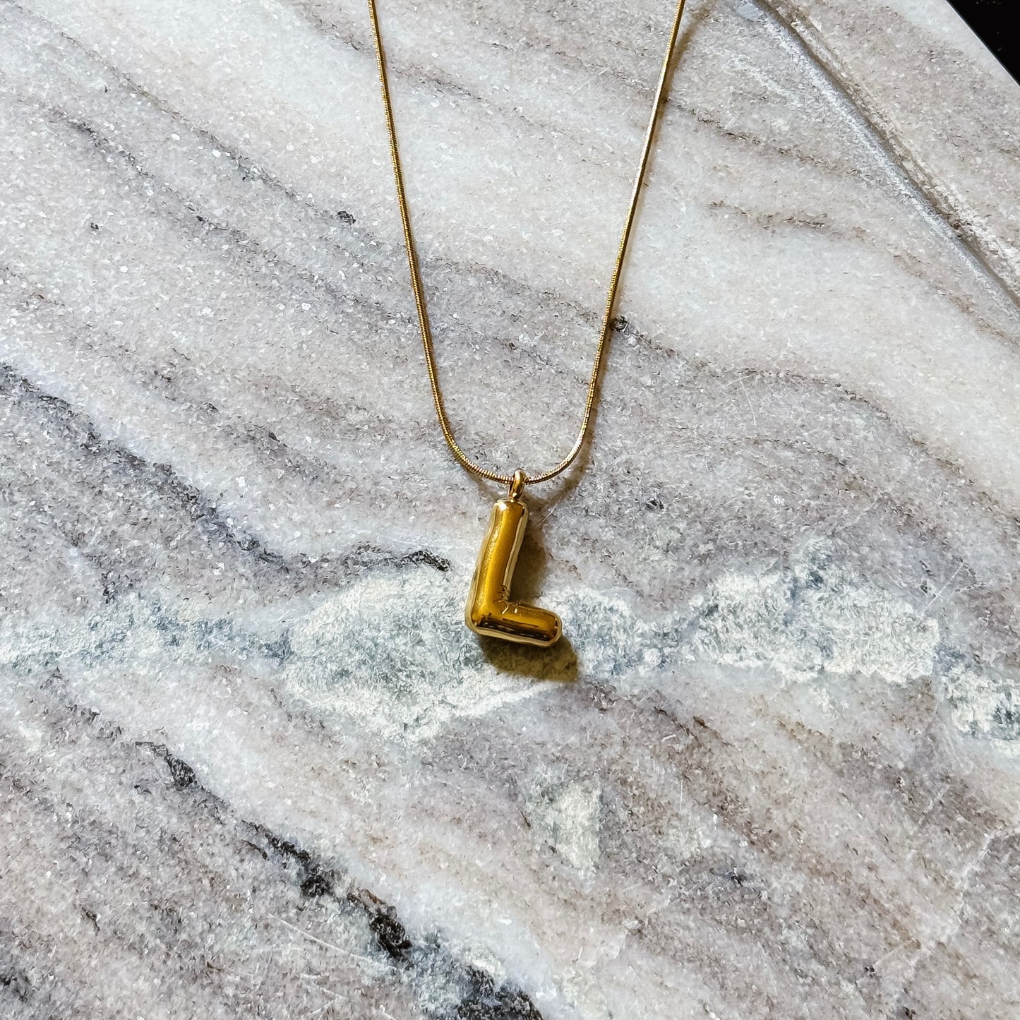 Bubble Initial Necklace