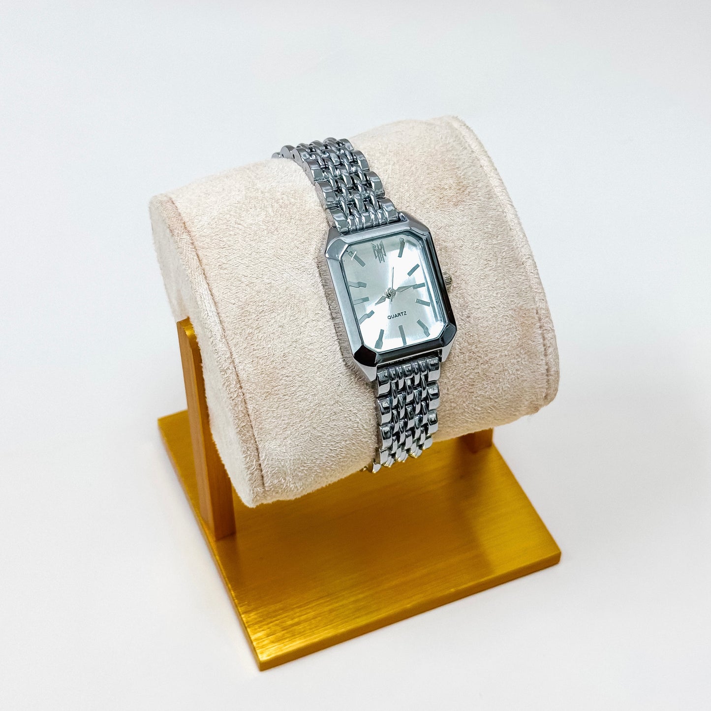 The Everlight Silver Rectangle Watch