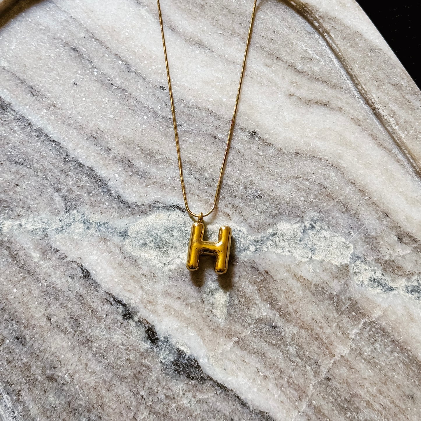 Bubble Initial Necklace