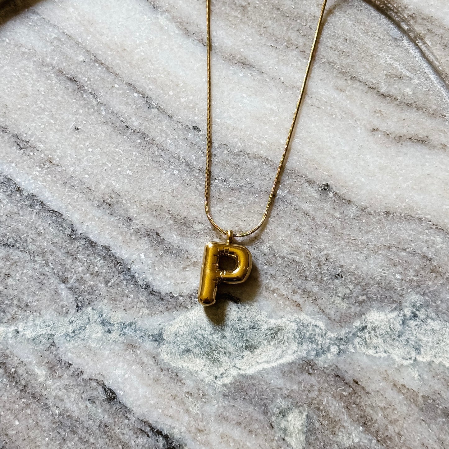 Bubble Initial Necklace