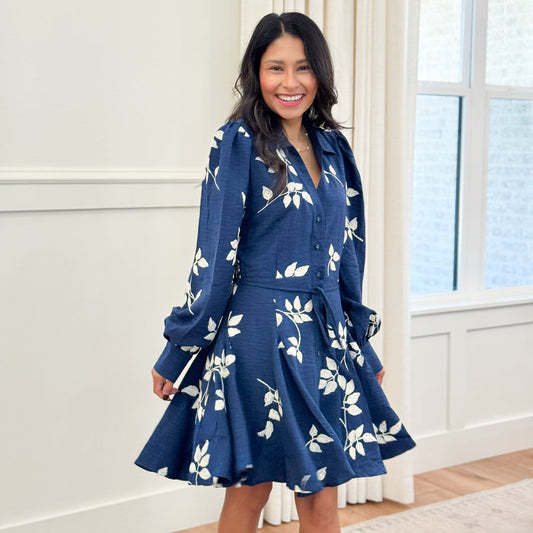 Navy Bloom Dress