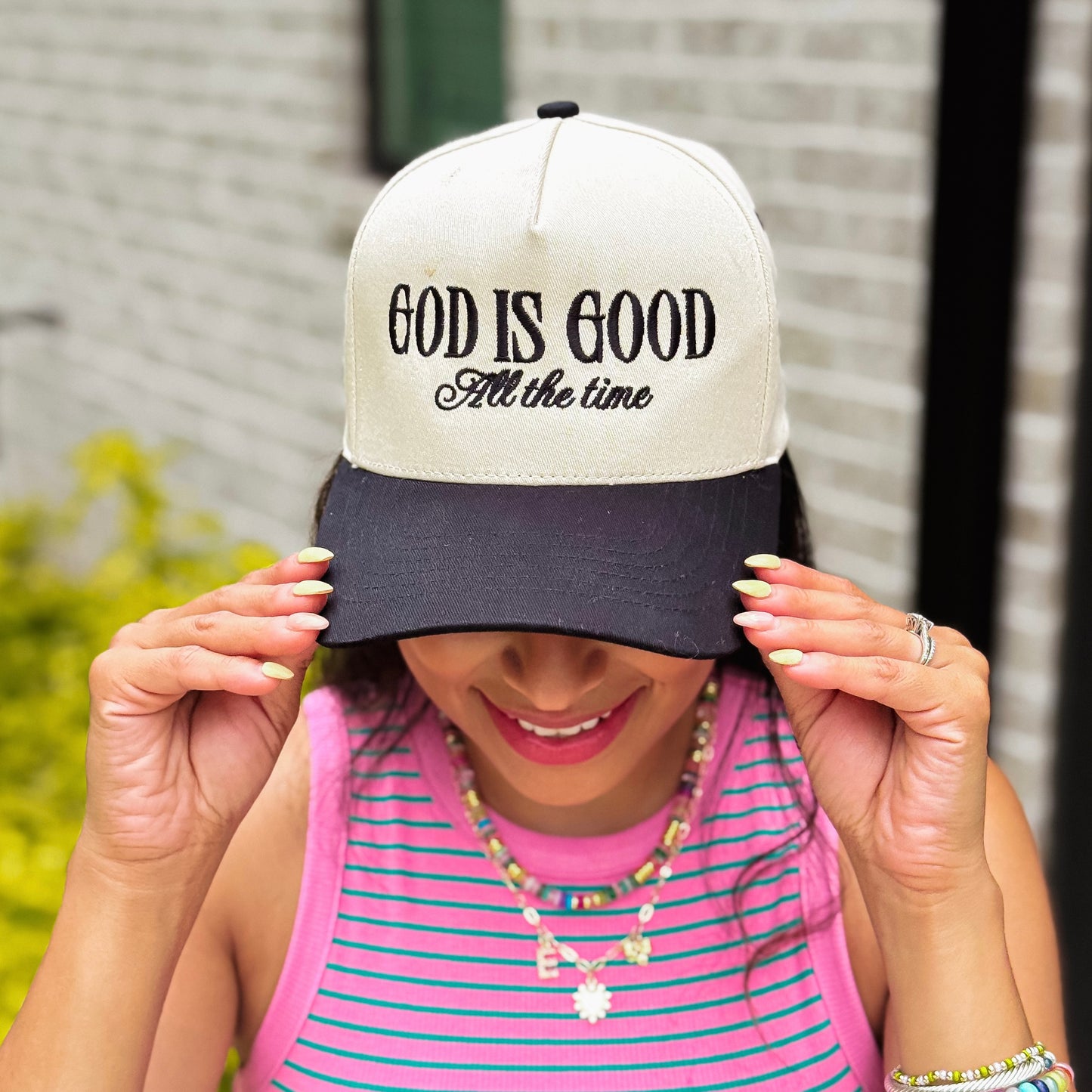God Is Good All the Time | Embroidery Trucker Hat