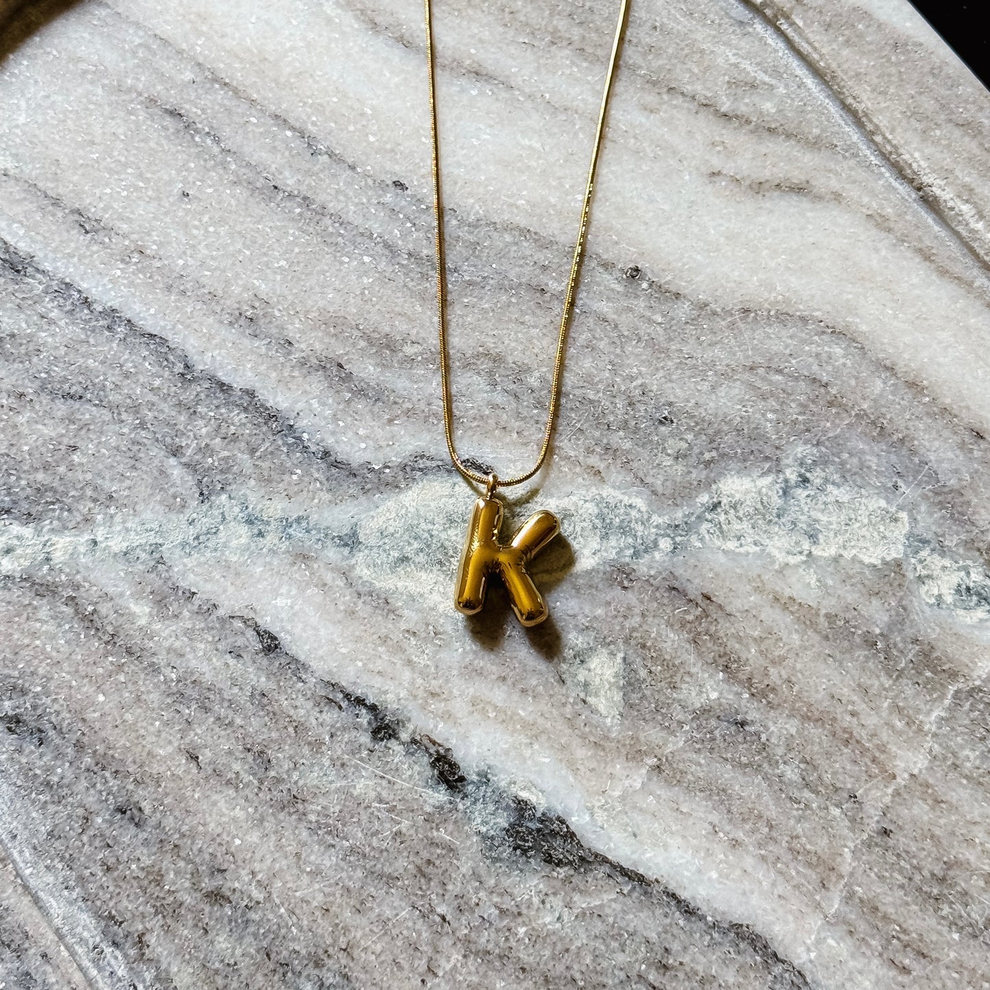 Bubble Initial Necklace