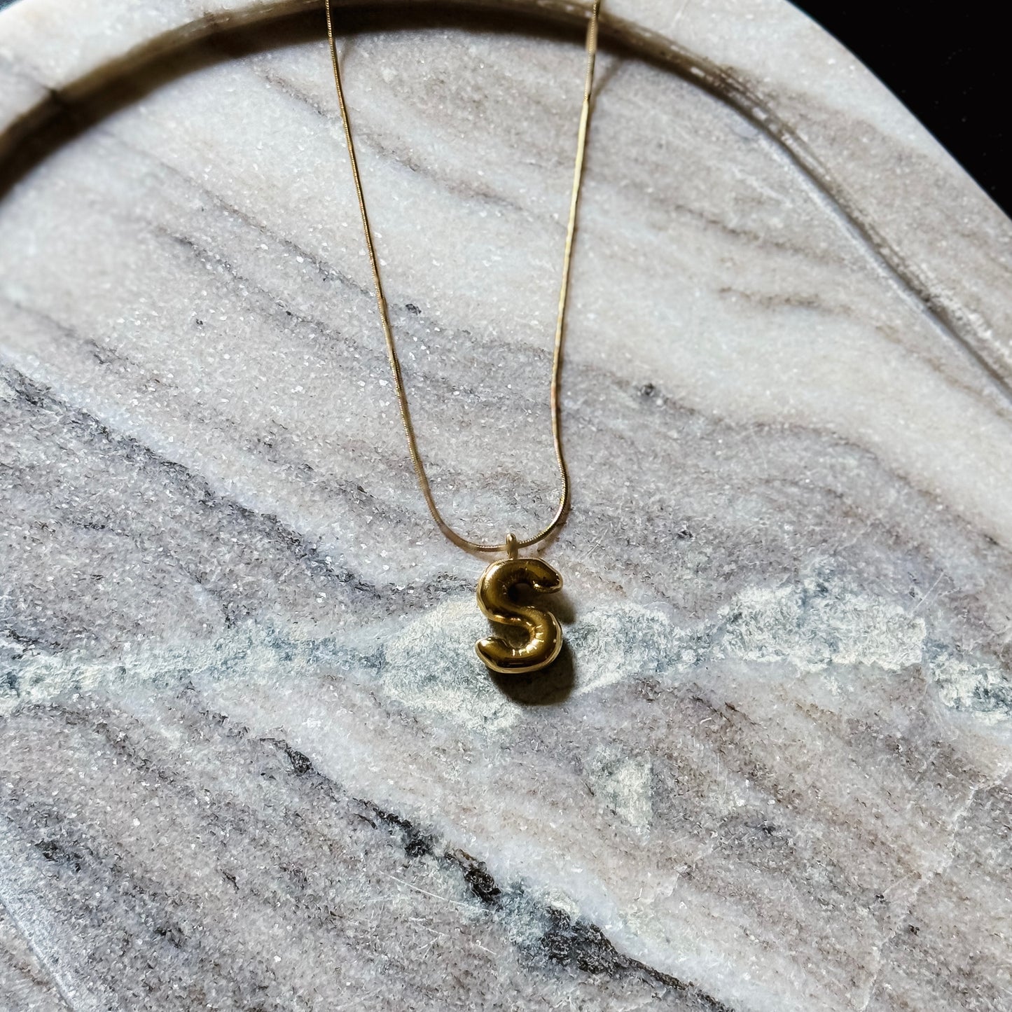 Bubble Initial Necklace