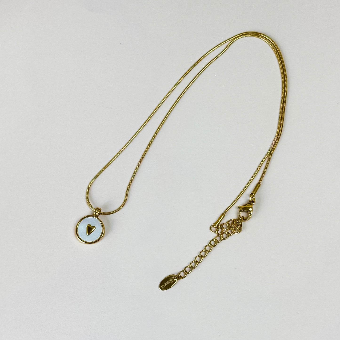 Gold Heart Medallion Necklace