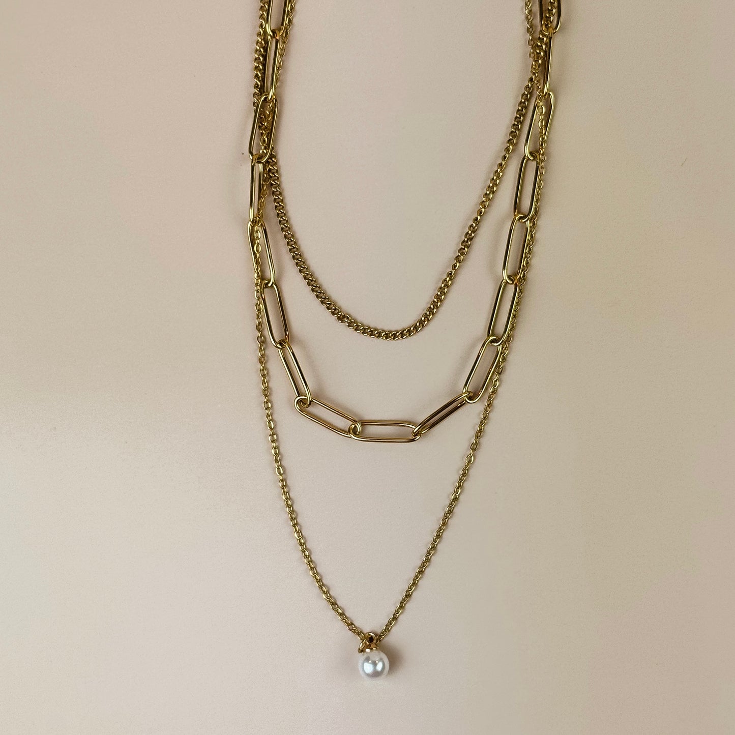 Alina Pearl Layered Necklace