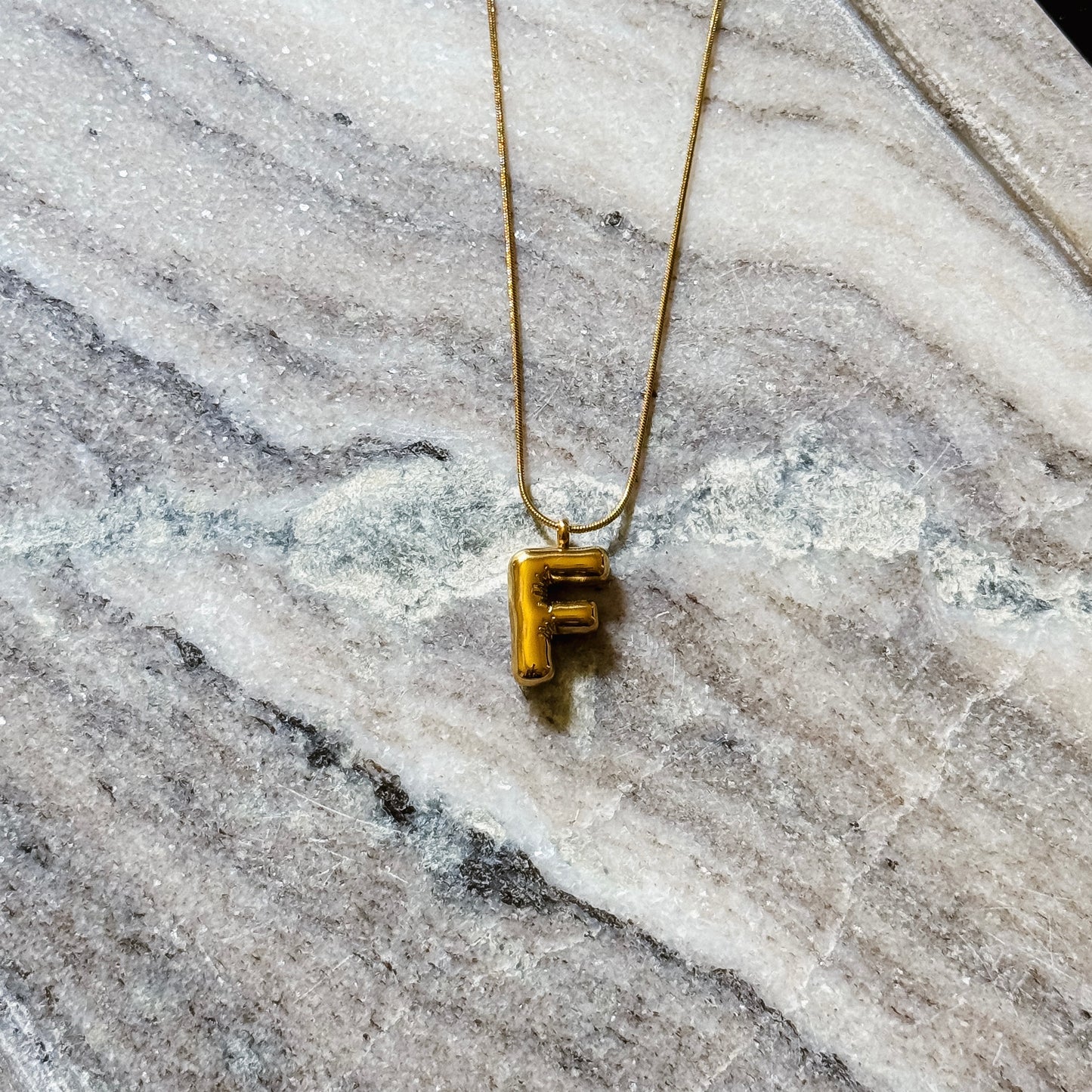 Bubble Initial Necklace