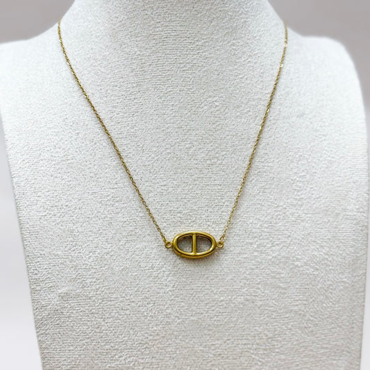 Oval Emblem Necklace