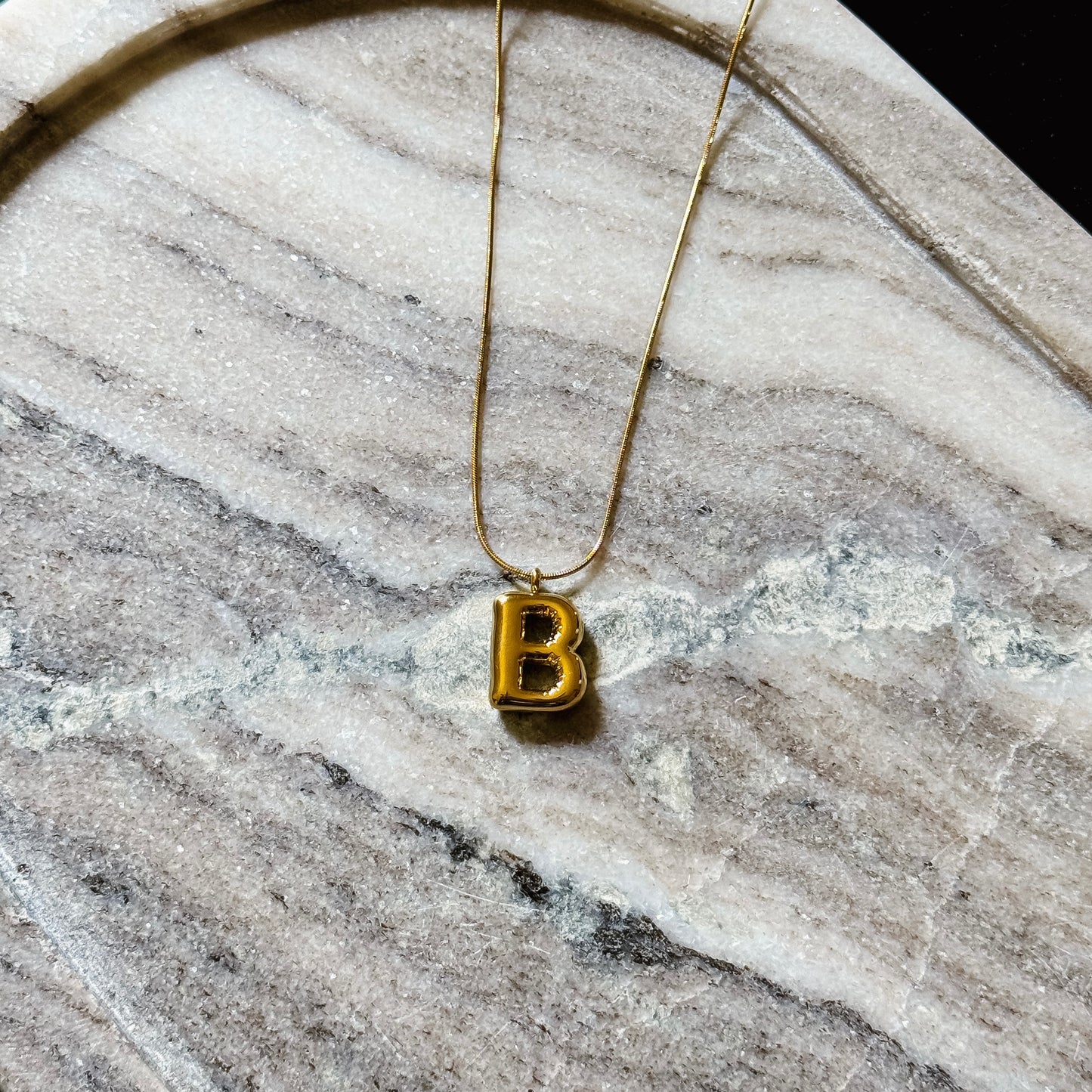 Bubble Initial Necklace