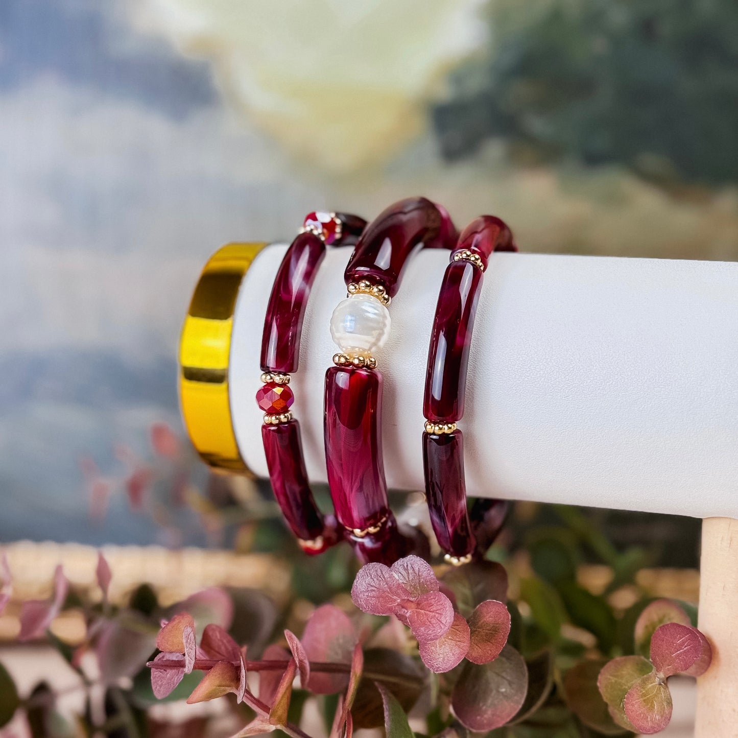 Beaded Tube Stretch Bracelet