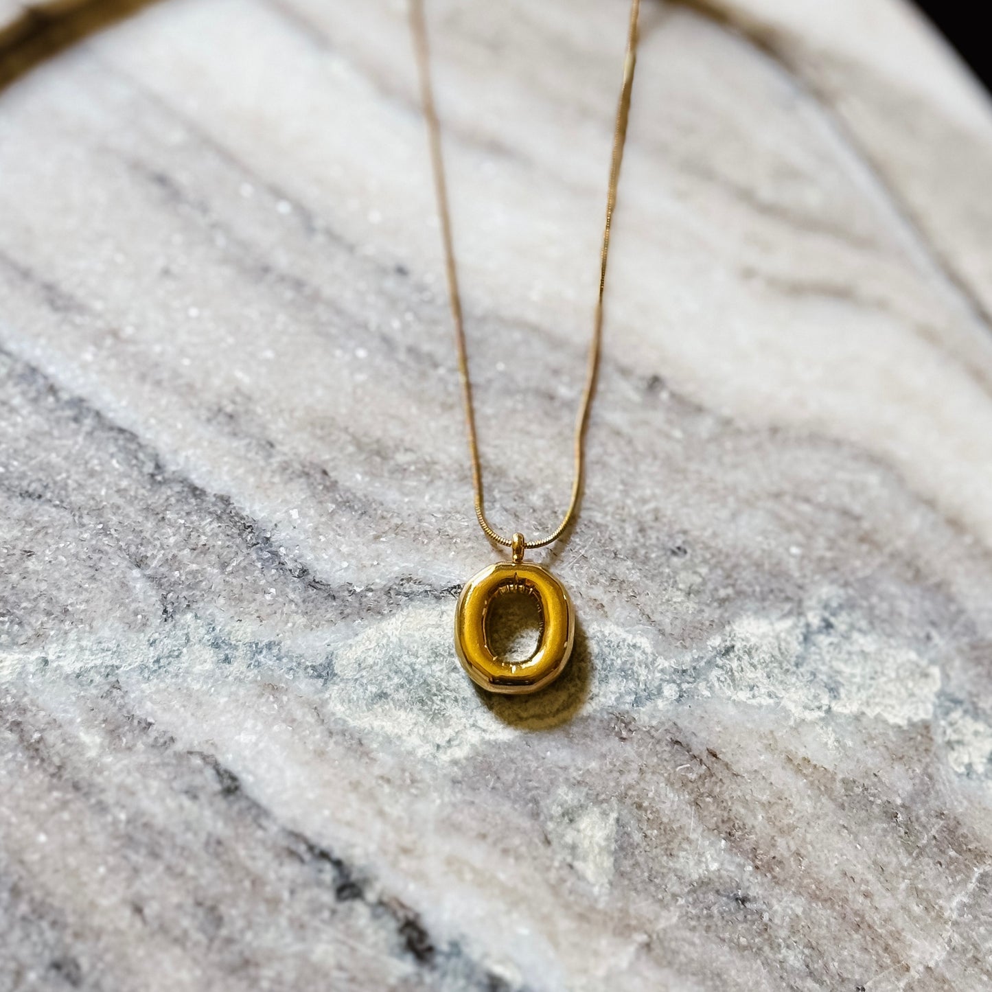 Bubble Initial Necklace