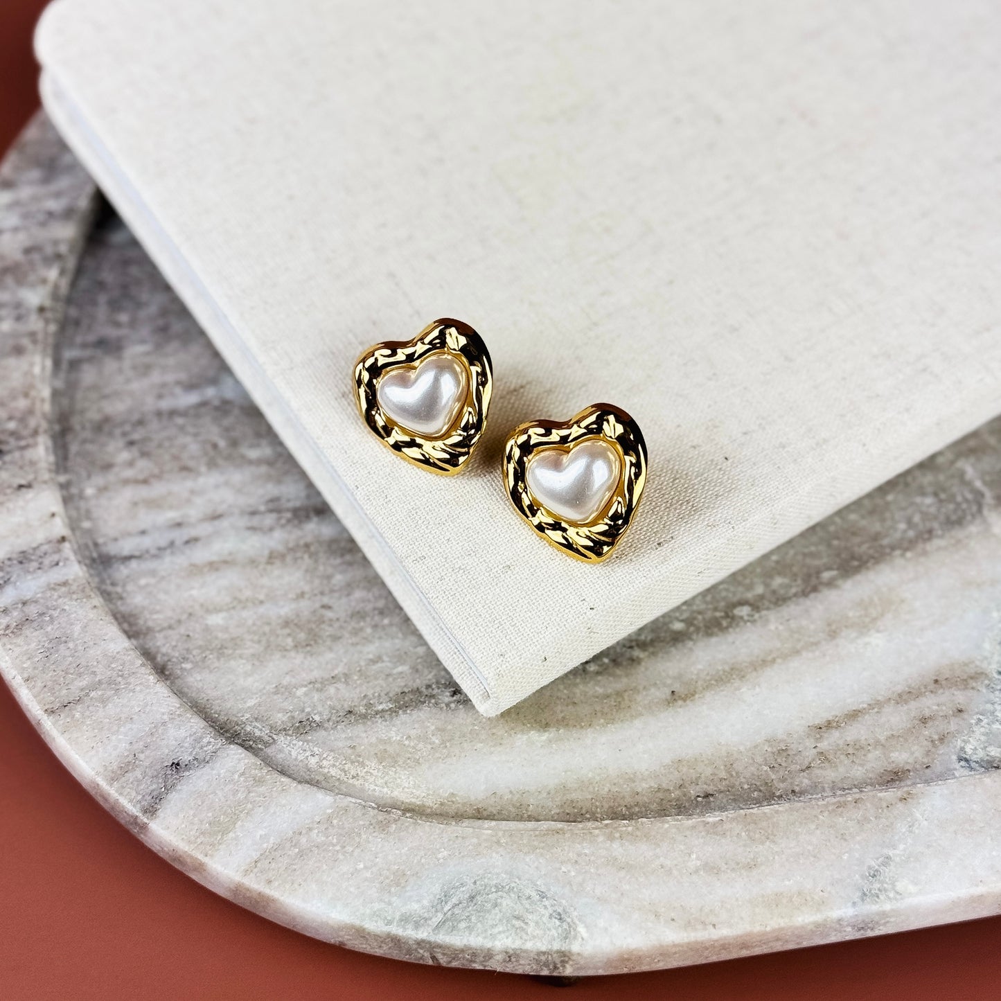 Belle Heart Studs