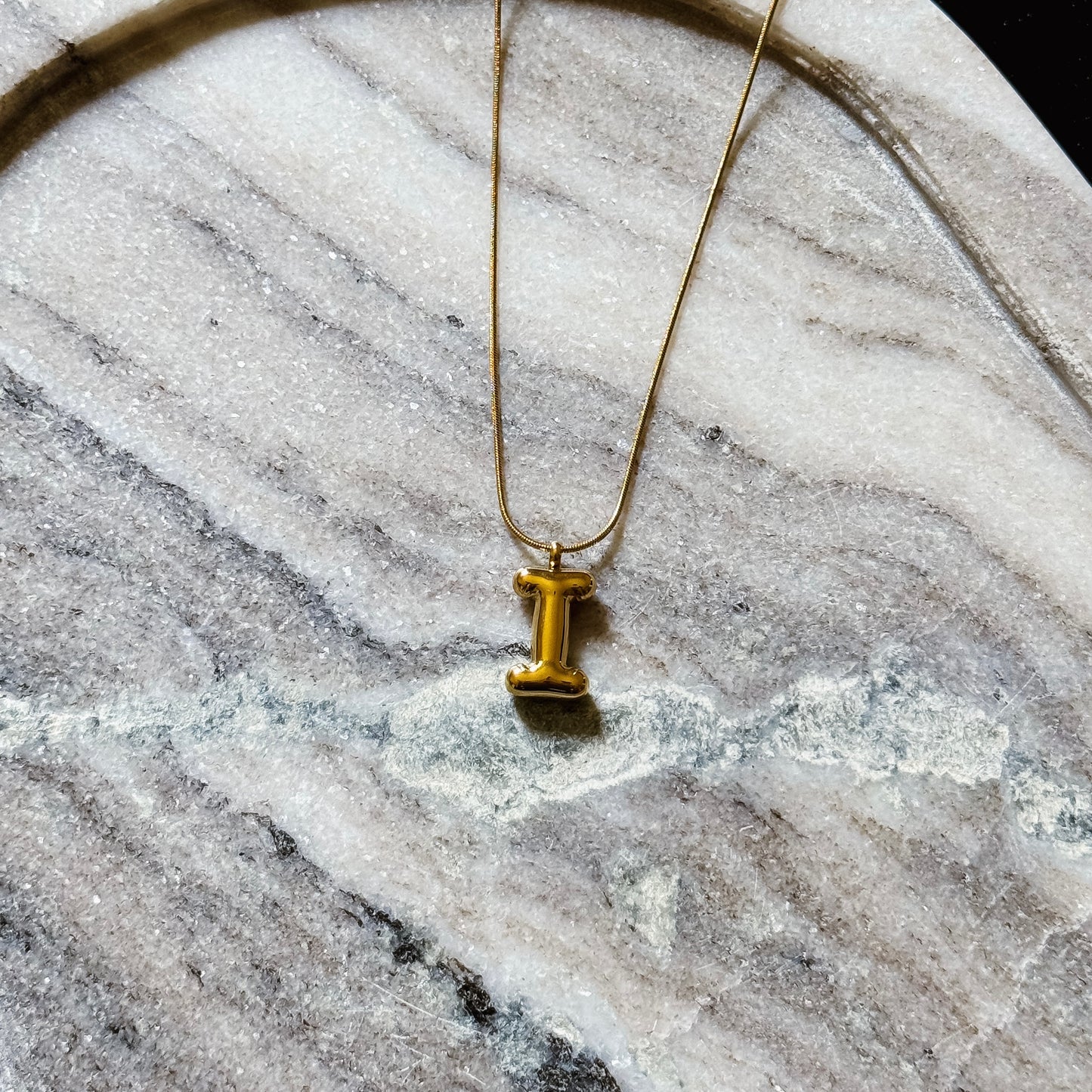 Bubble Initial Necklace