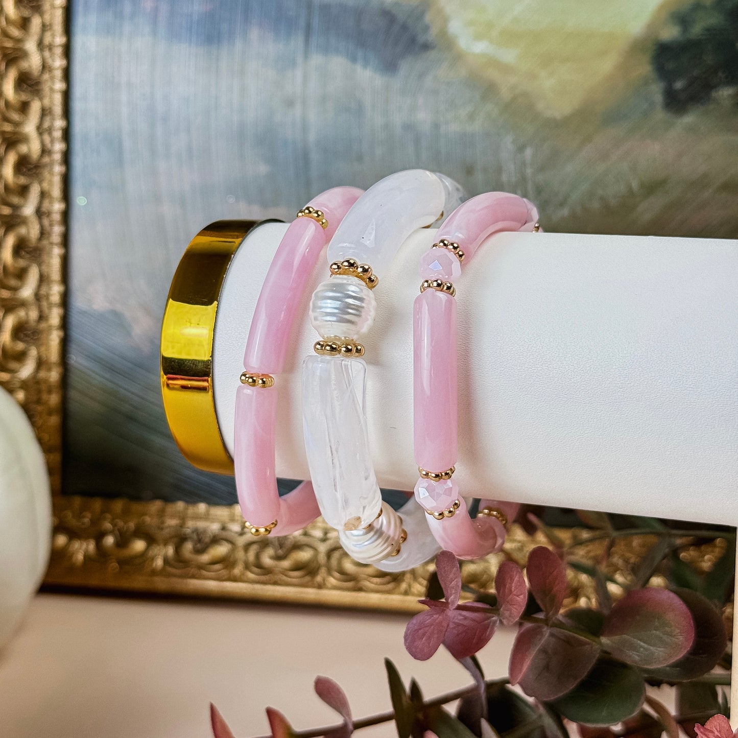 Beaded Tube Stretch Bracelet