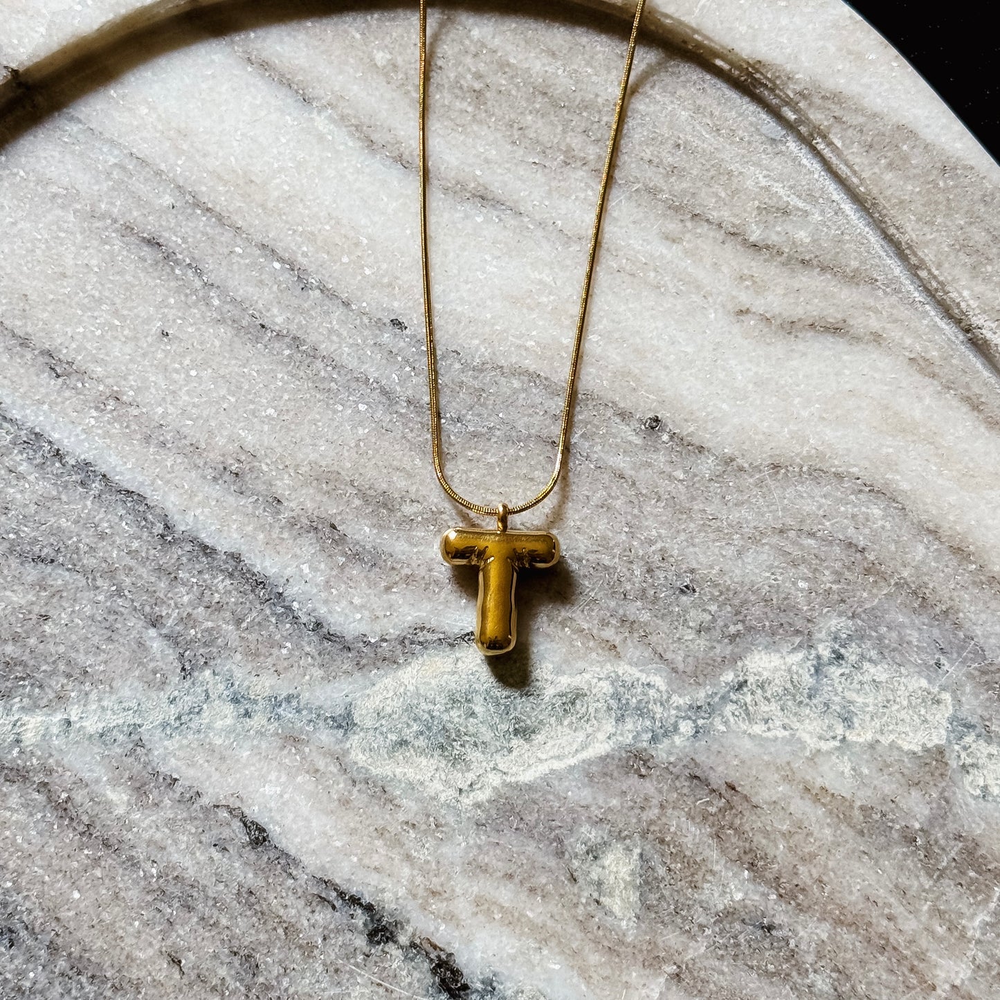 Bubble Initial Necklace