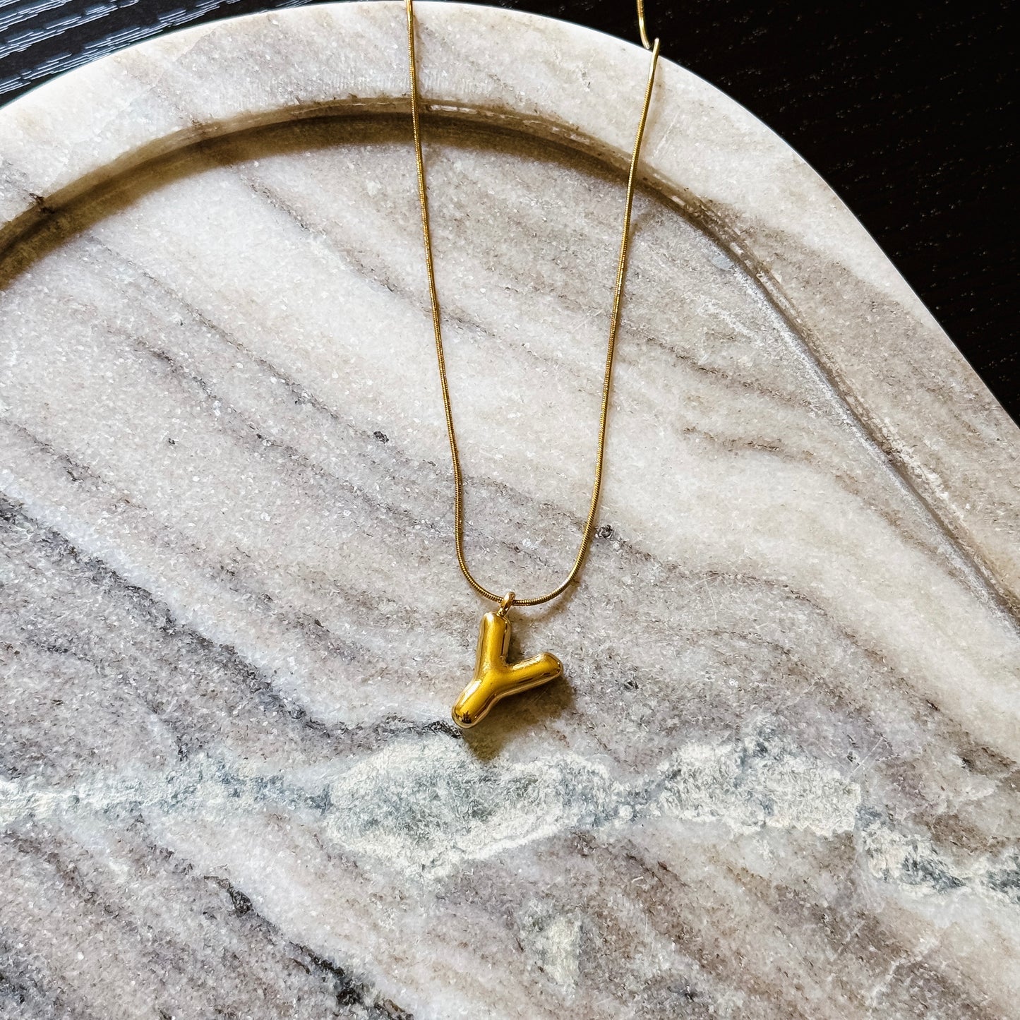 Bubble Initial Necklace