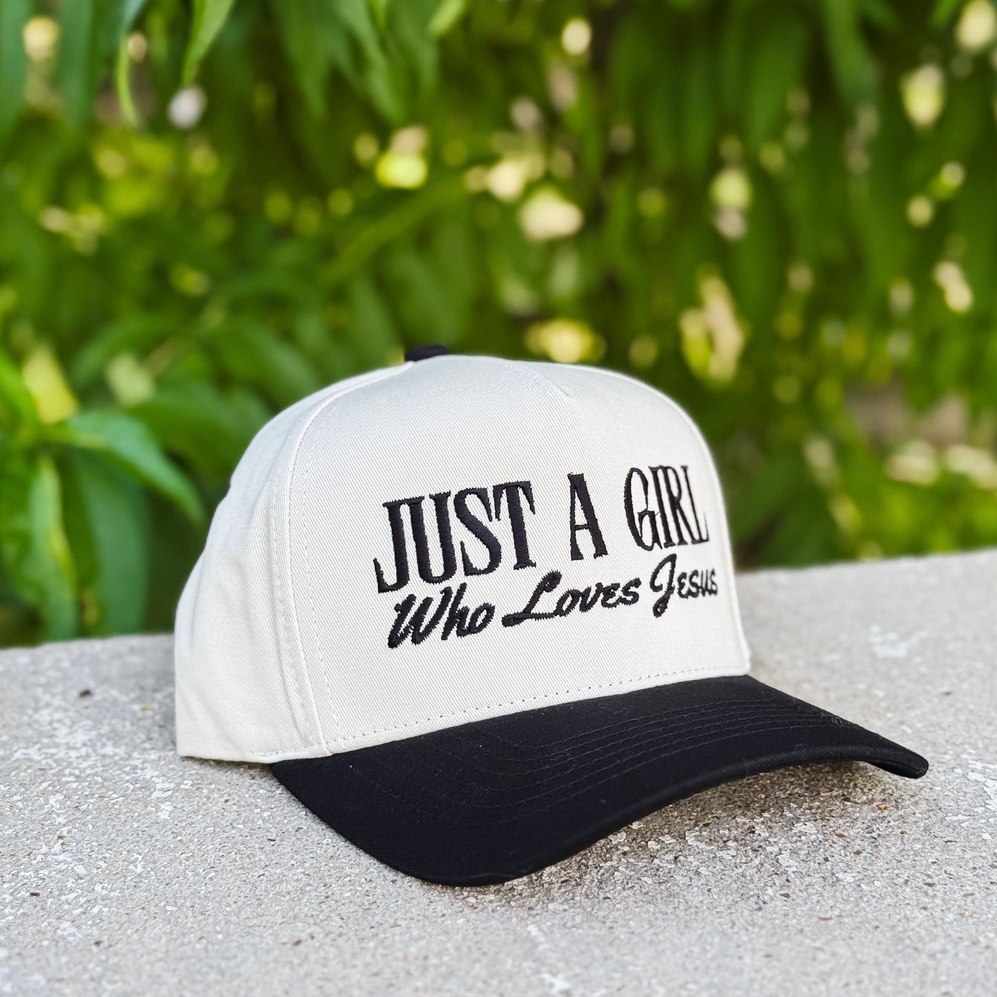 Just A Girl Who Loves Jesus | Embroidery Trucker Hat