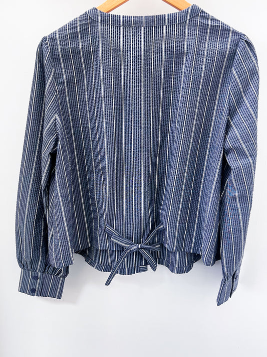 Pinstripe V-Neck Shirt