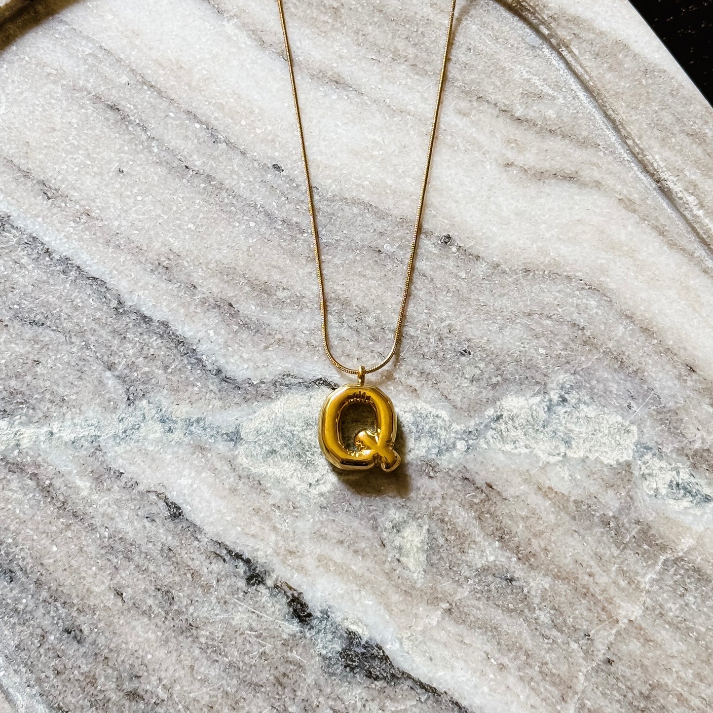 Bubble Initial Necklace
