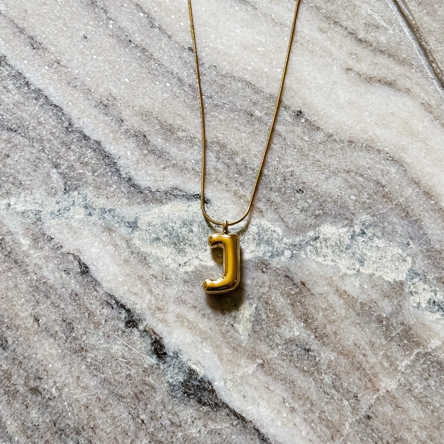 Bubble Initial Necklace