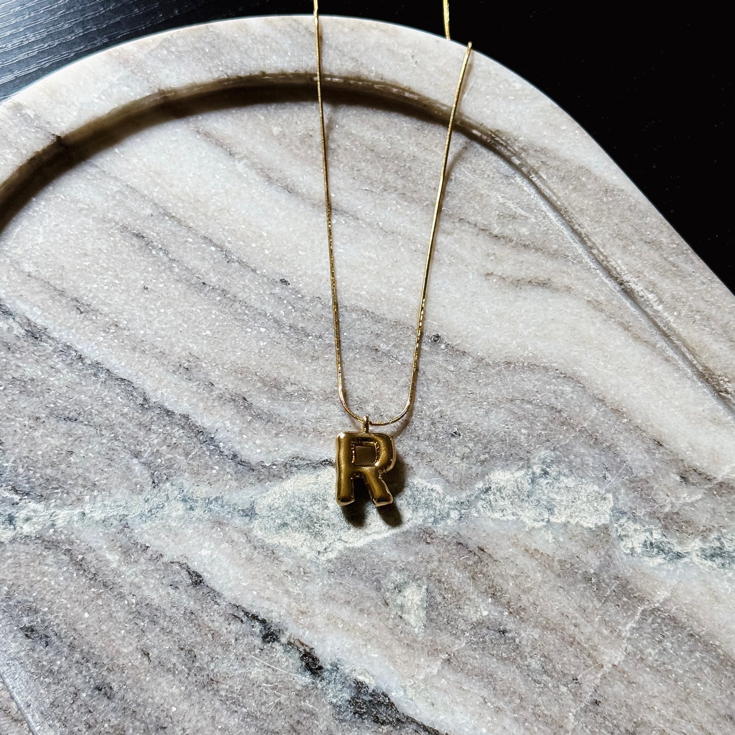 Bubble Initial Necklace