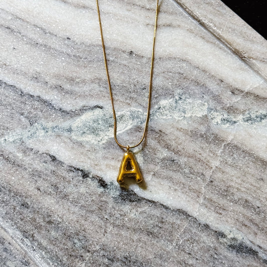 Bubble Initial Necklace