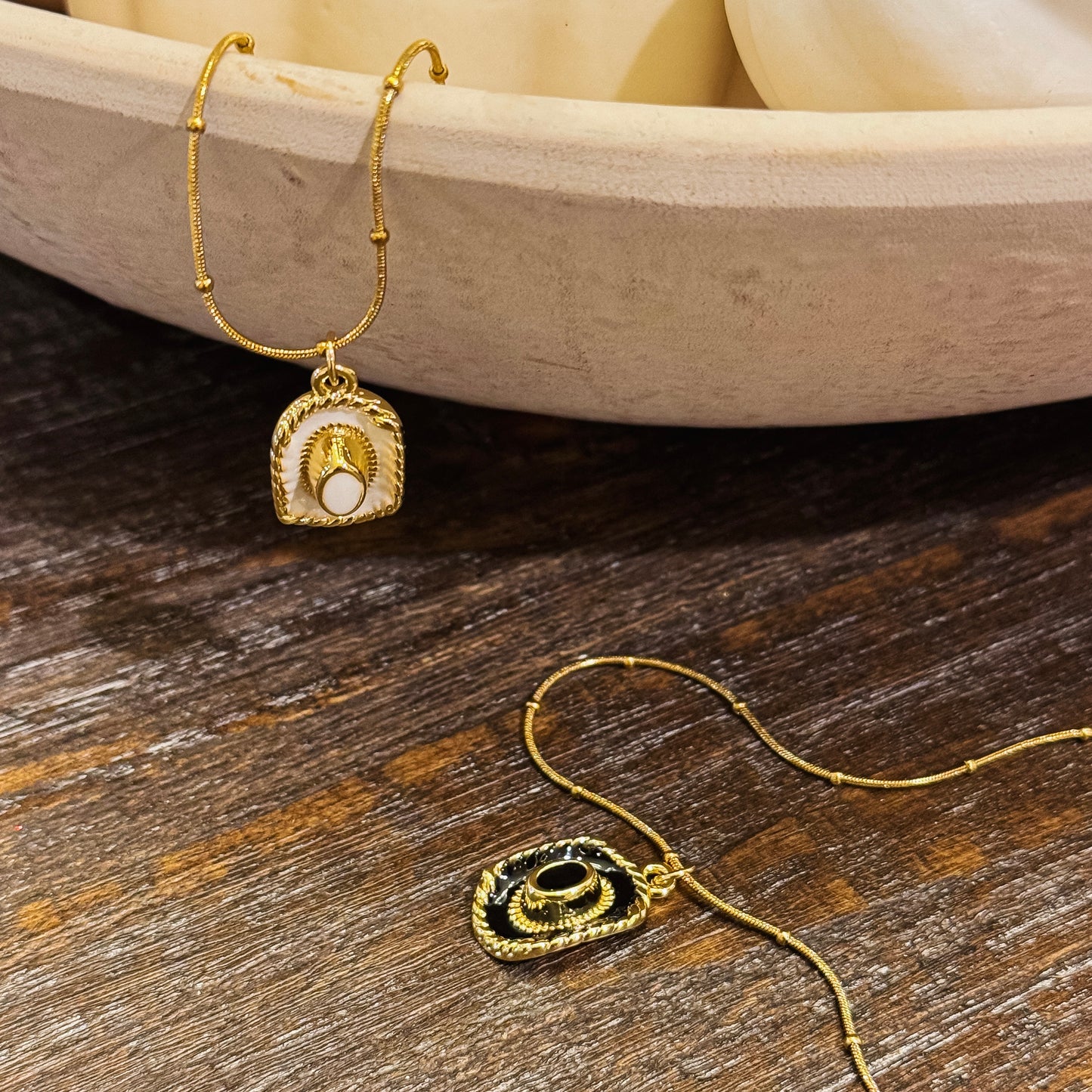 Cowgirl Hat Pendant Necklace