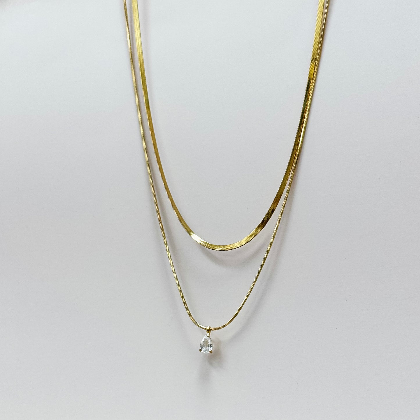 The Lumina Layered Drop Necklace