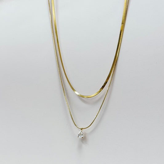 The Lumina Layered Drop Necklace