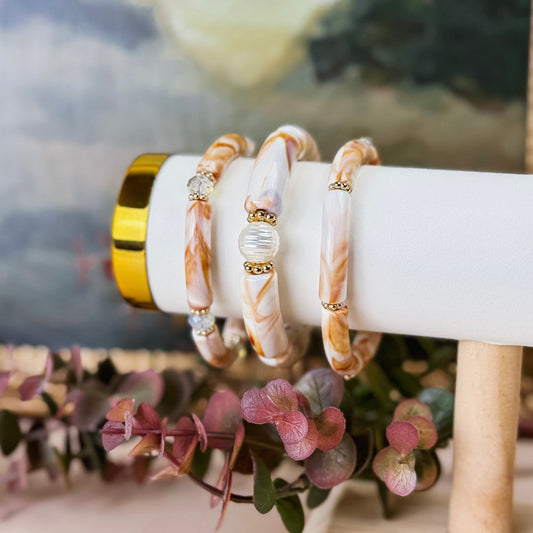 Beaded Tube Stretch Bracelet