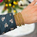 Gold Beaded Bracelet Set of 5