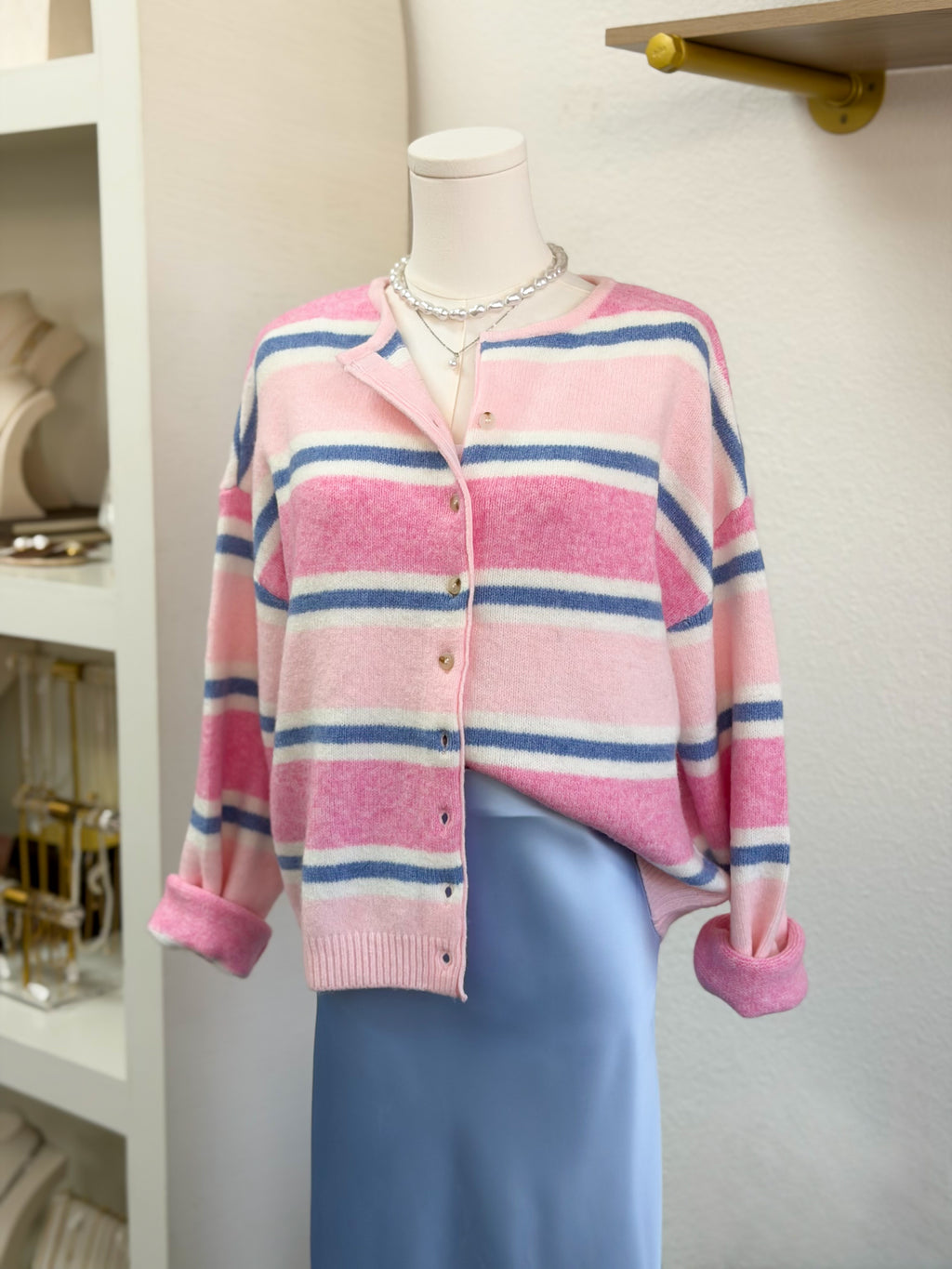 Bubble Gum Pink Cardigan