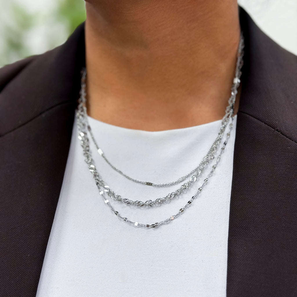 Solenne Layered Chain Necklace Set