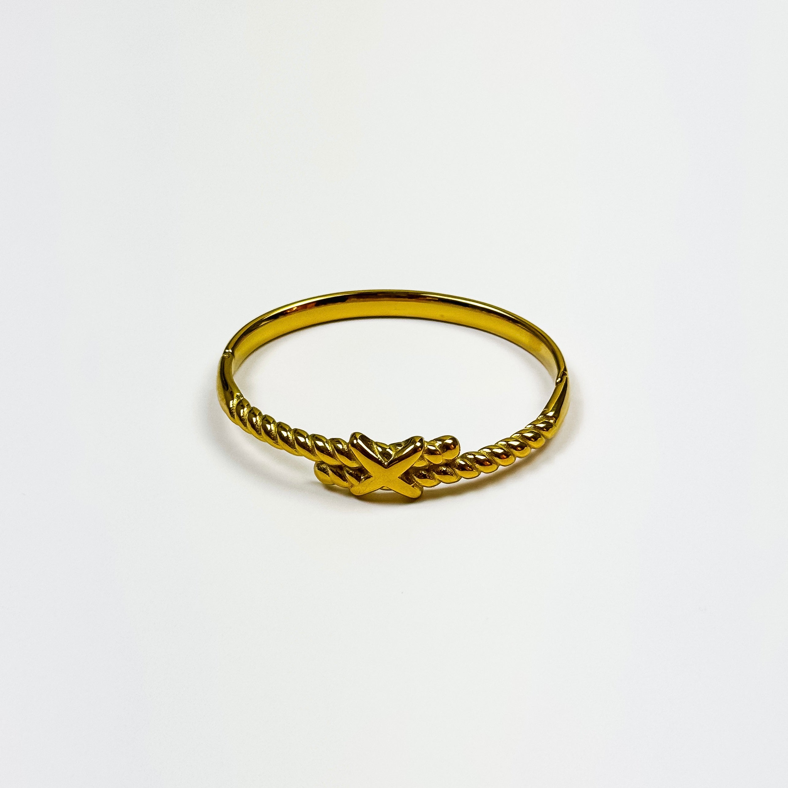 Crossed Hinge Bangle