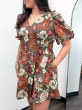 The Autumn Floral Mini Dress