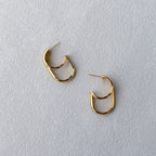 Sculpted Double Hoop Earrings