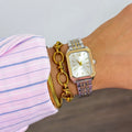 Two Tone Rectangle Watch