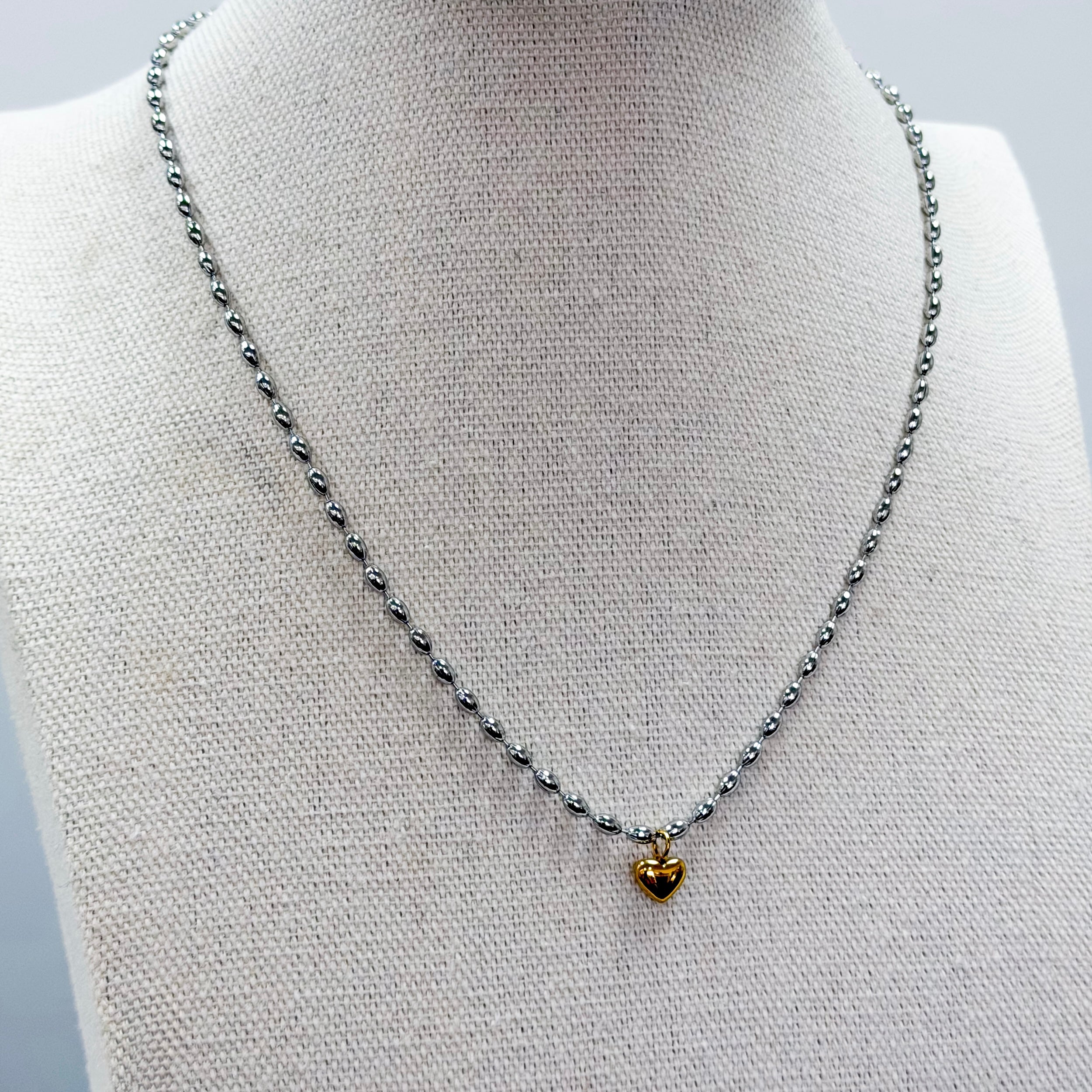 The Everheart Mini Necklace – Silver + Gold