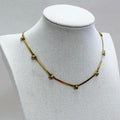 Golden Bow Charm Necklace