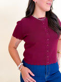 Cabernet Charm Cardigan Top