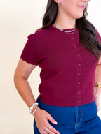 Cabernet Charm Cardigan Top