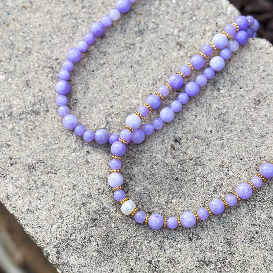 Purple + Gold Pride Beaded Necklace