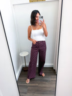 The Wine Dot Wide Leg Jeans