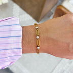 Crystal Paperclip Chain Bracelet