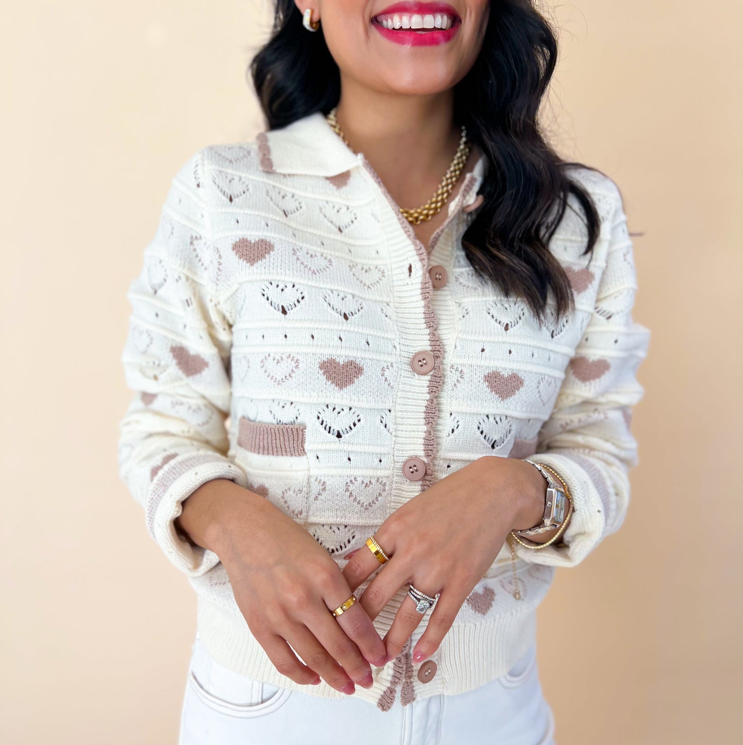 Neutral Heart Cardigan